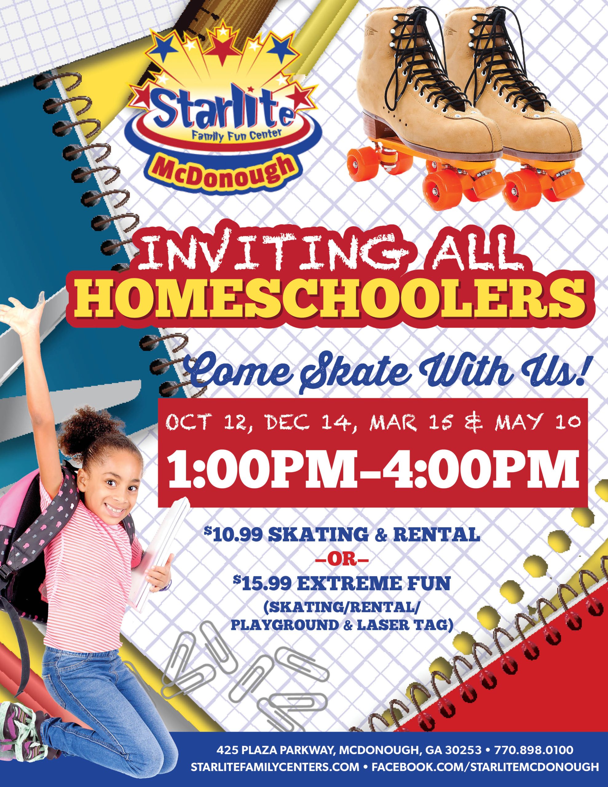 Hours | Starlite Family Fun Center | McDonough, GA